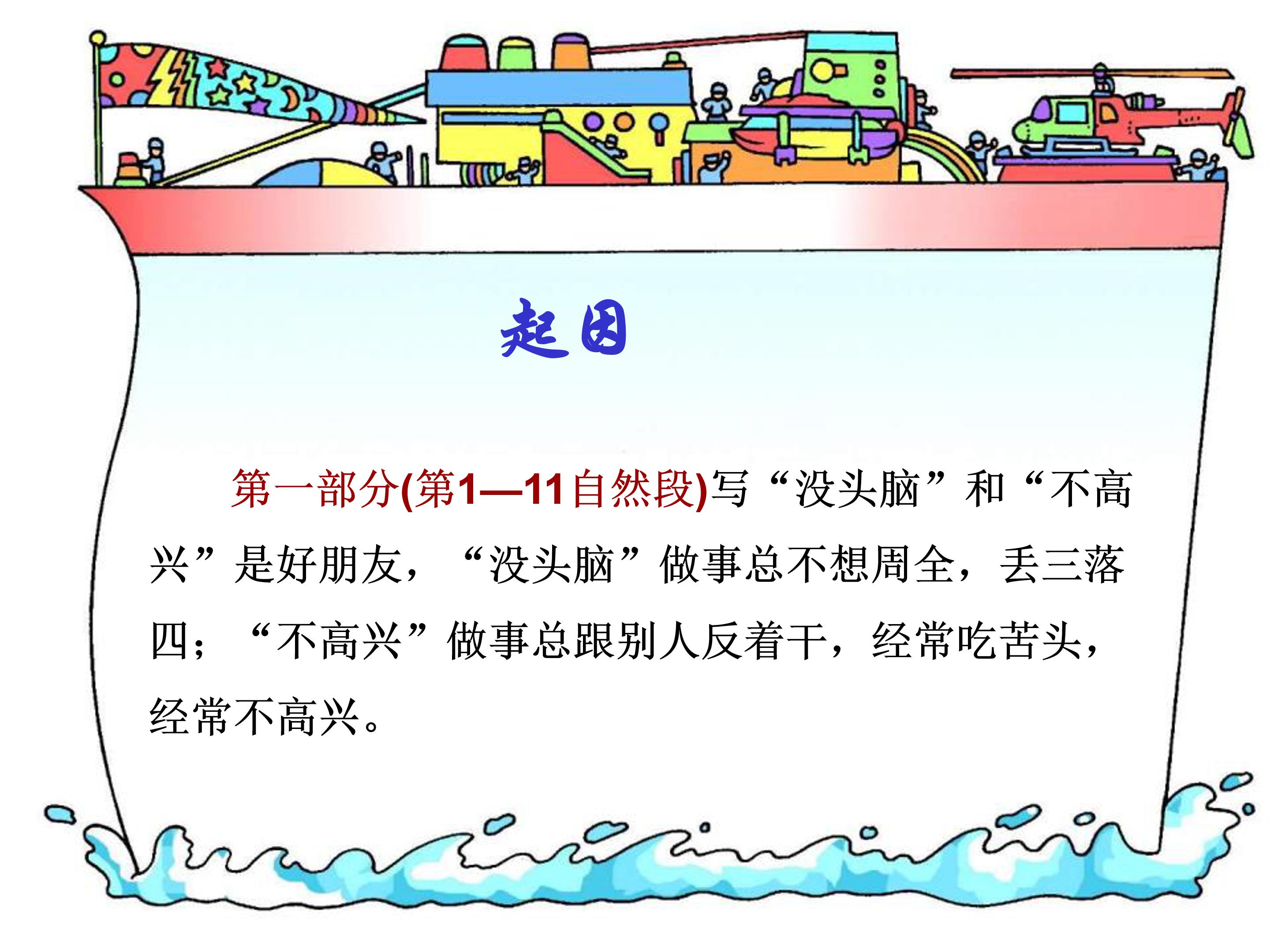 没头脑和不高兴ppt模板