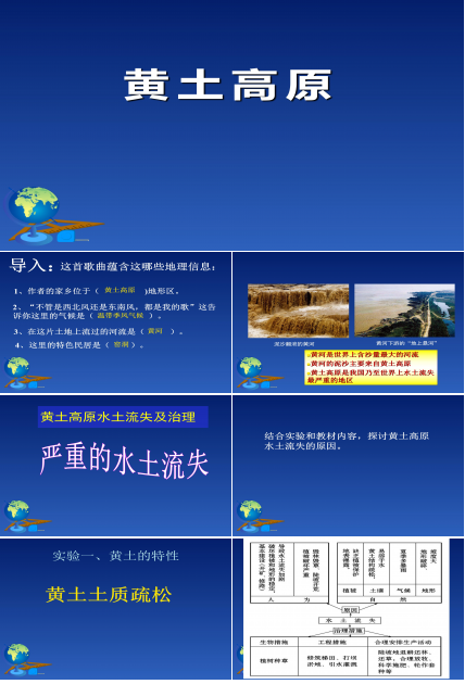 黄土高原ppt模板