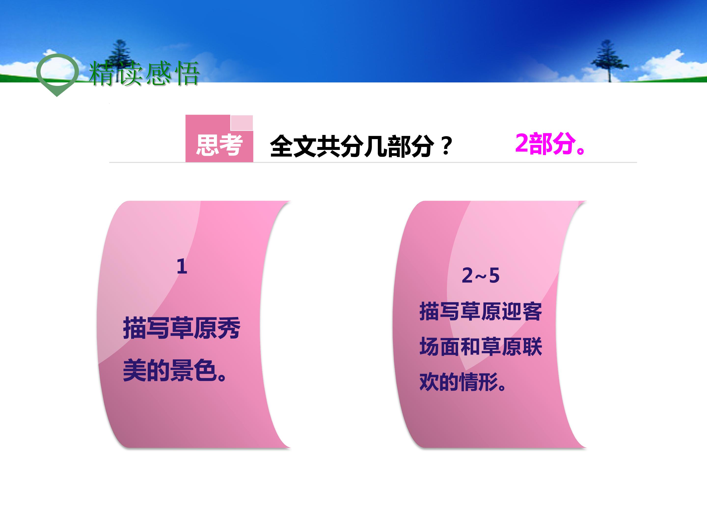 草原ppt课件模板