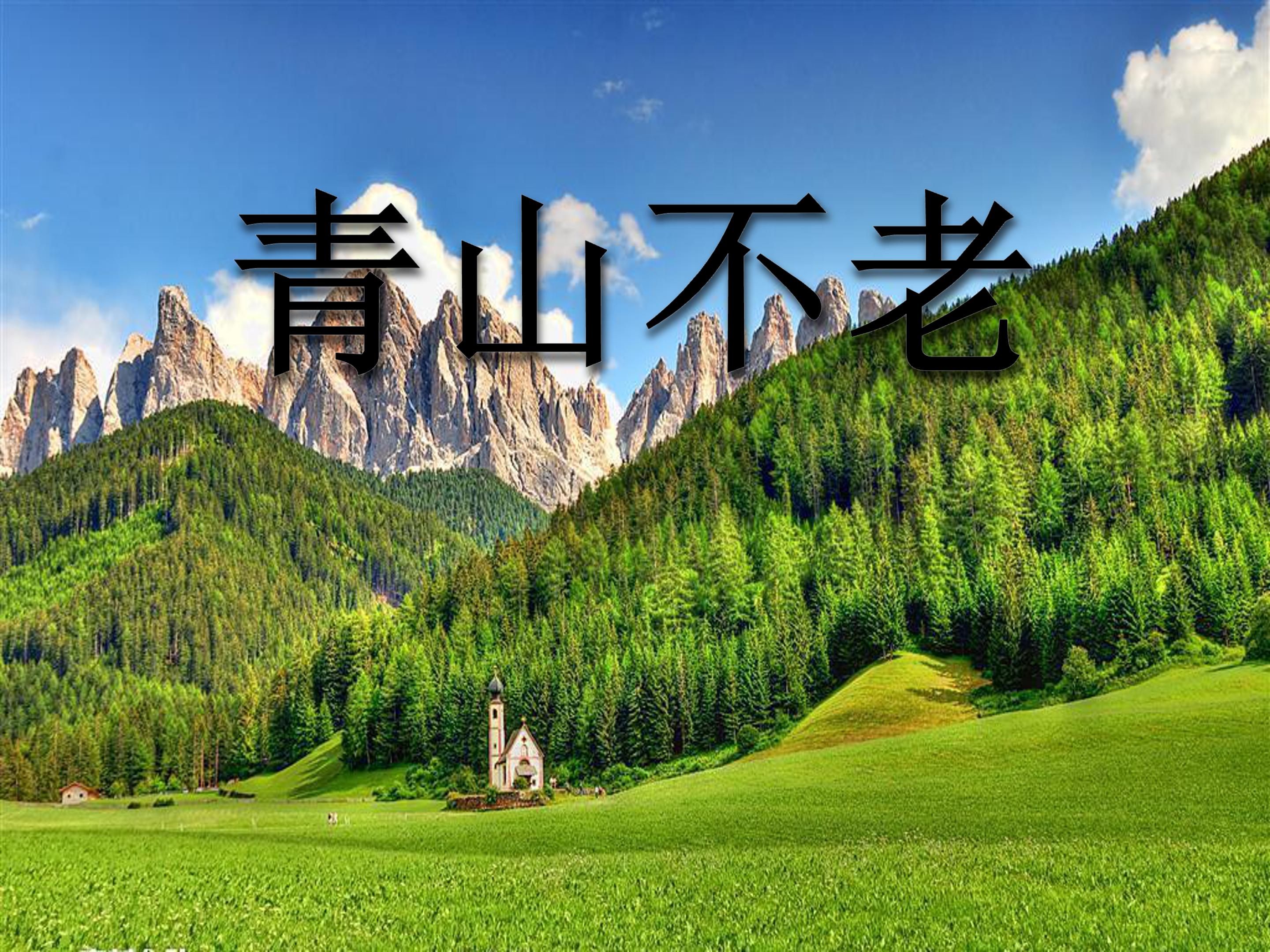 青山不老ppt完美版