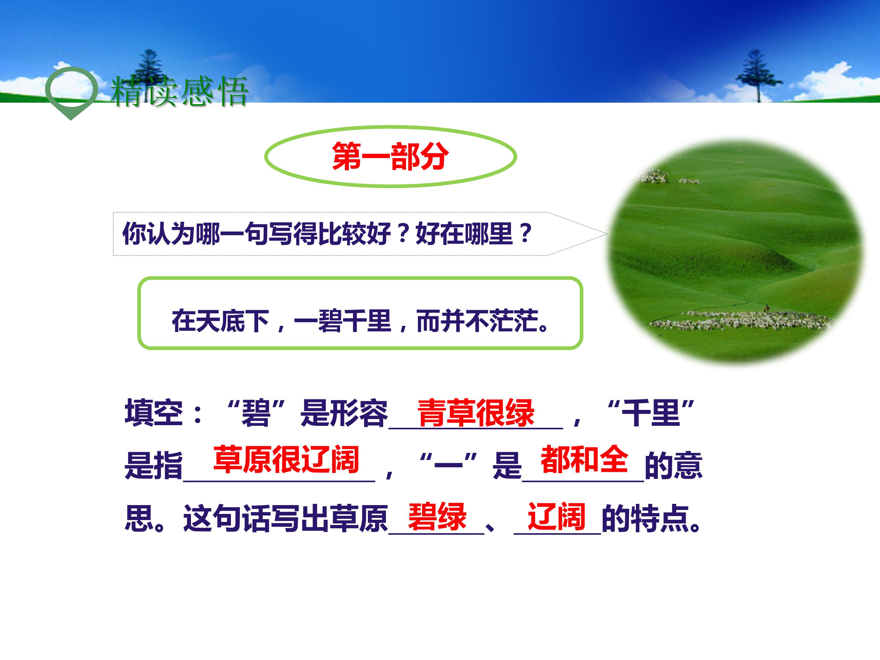 草原ppt课件模板