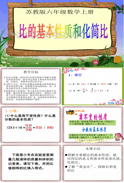 比的基本性质ppt模板