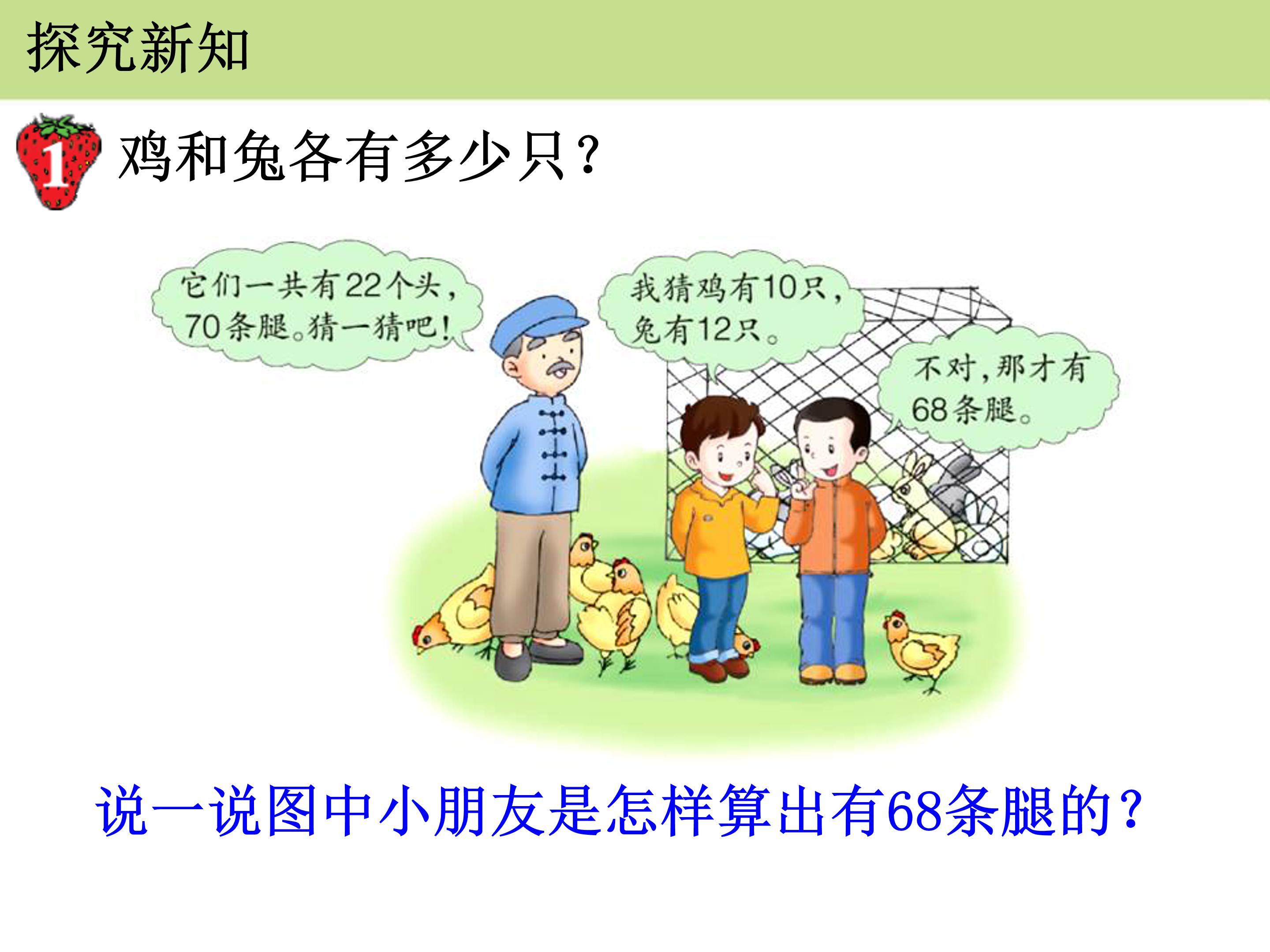 鸡兔同笼课件ppt模板