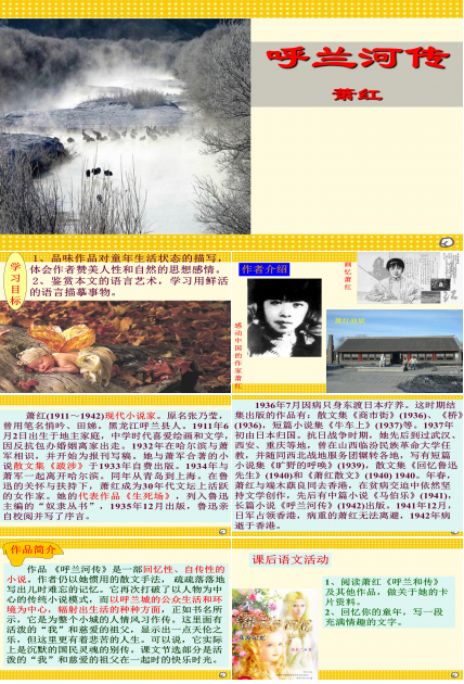 呼兰河传ppt模板