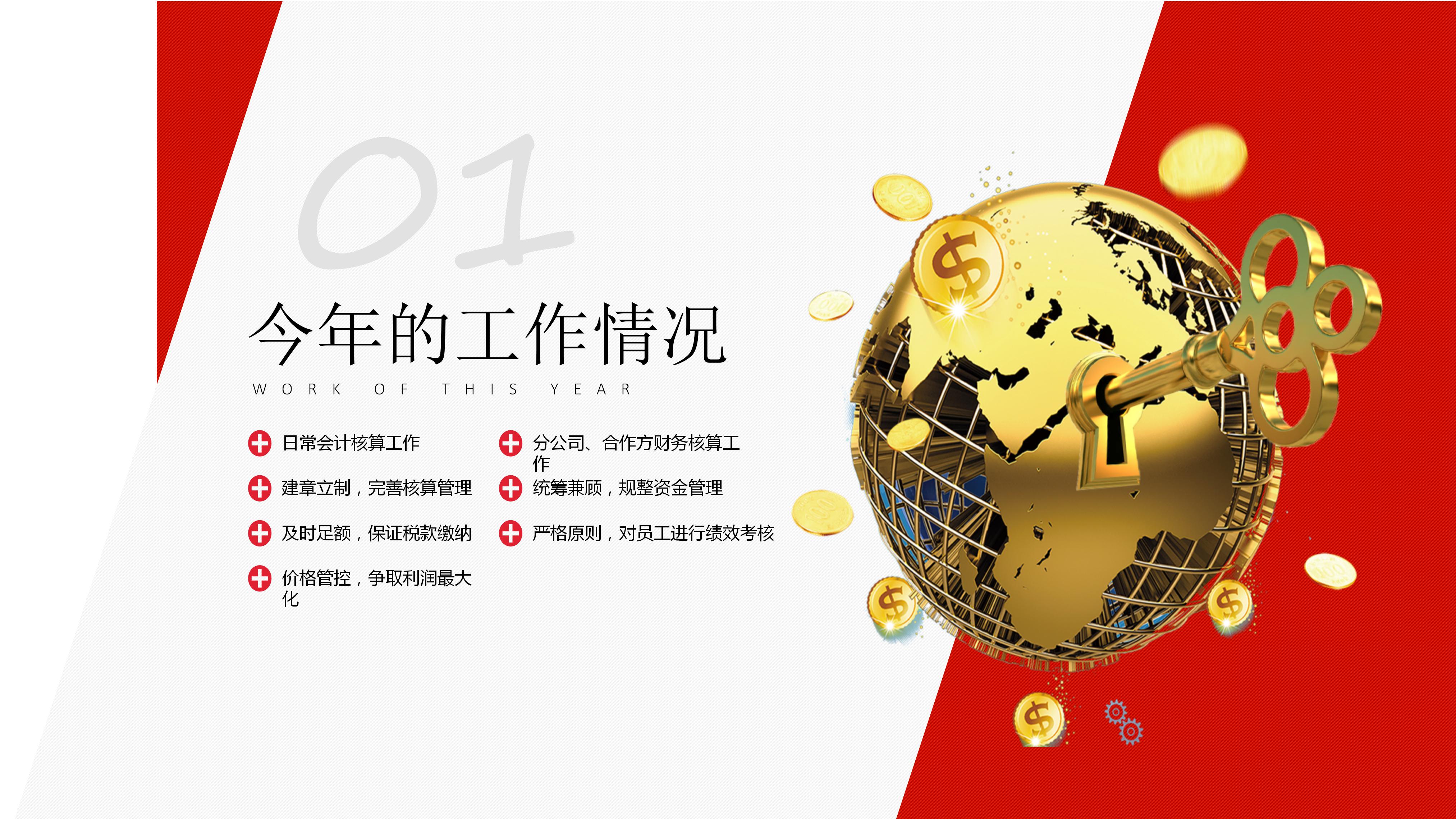 企业单位年终财务分析报表ppt模板