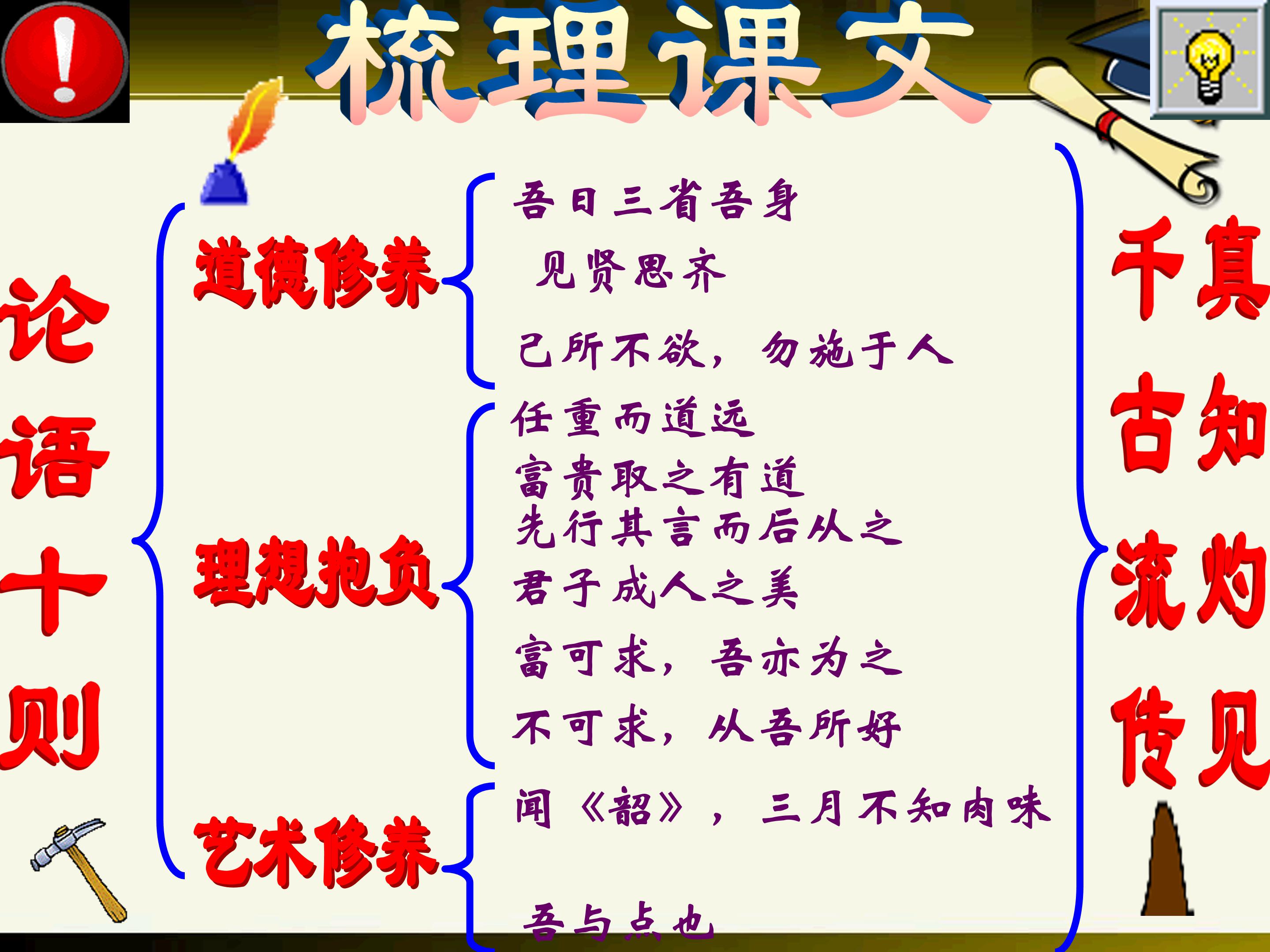 有教无类的论语十则ppt模板