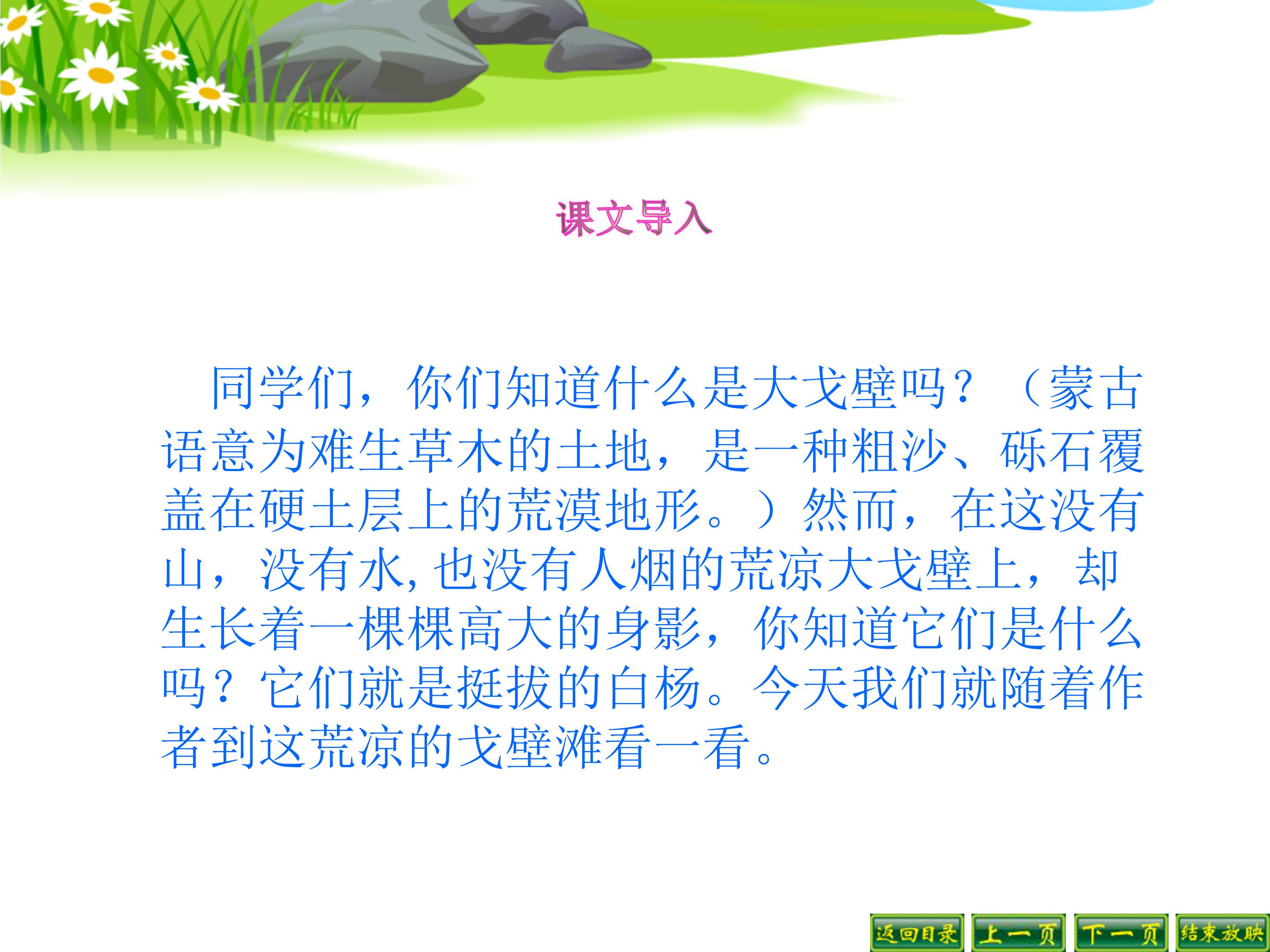 白杨ppt课件完美版