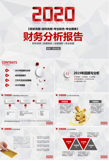 财务总监专业财务分析报表ppt模板