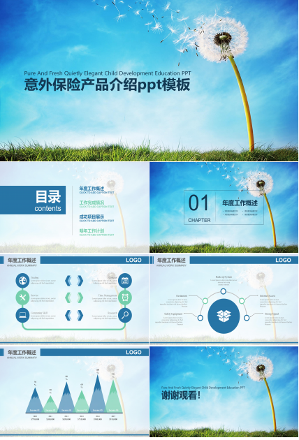 意外保险产品介绍ppt模板