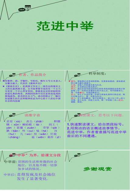 范进中举ppt模板
