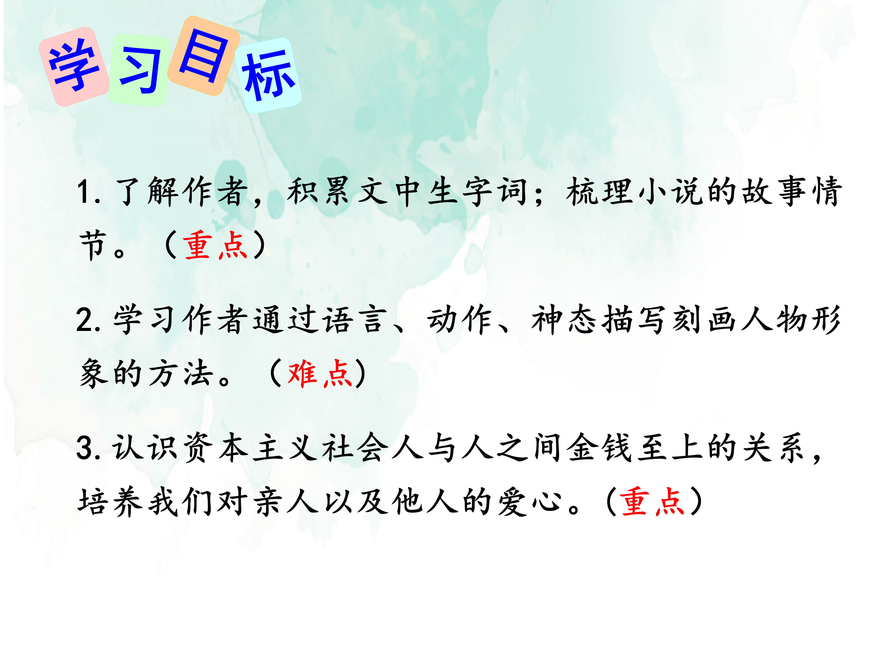 语文课件《我的叔叔于勒》PPT模板