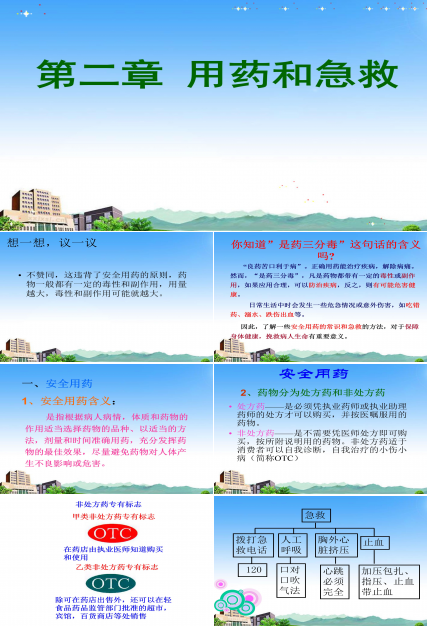用药和急救ppt模板