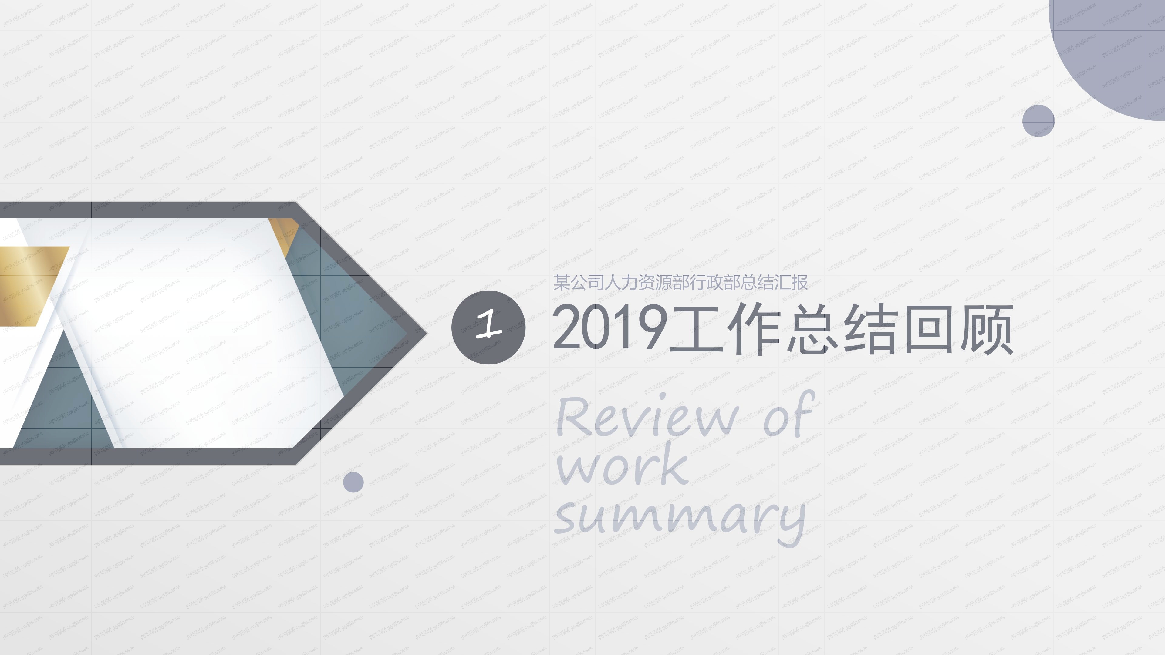 人资行政部年终总结ppt模板