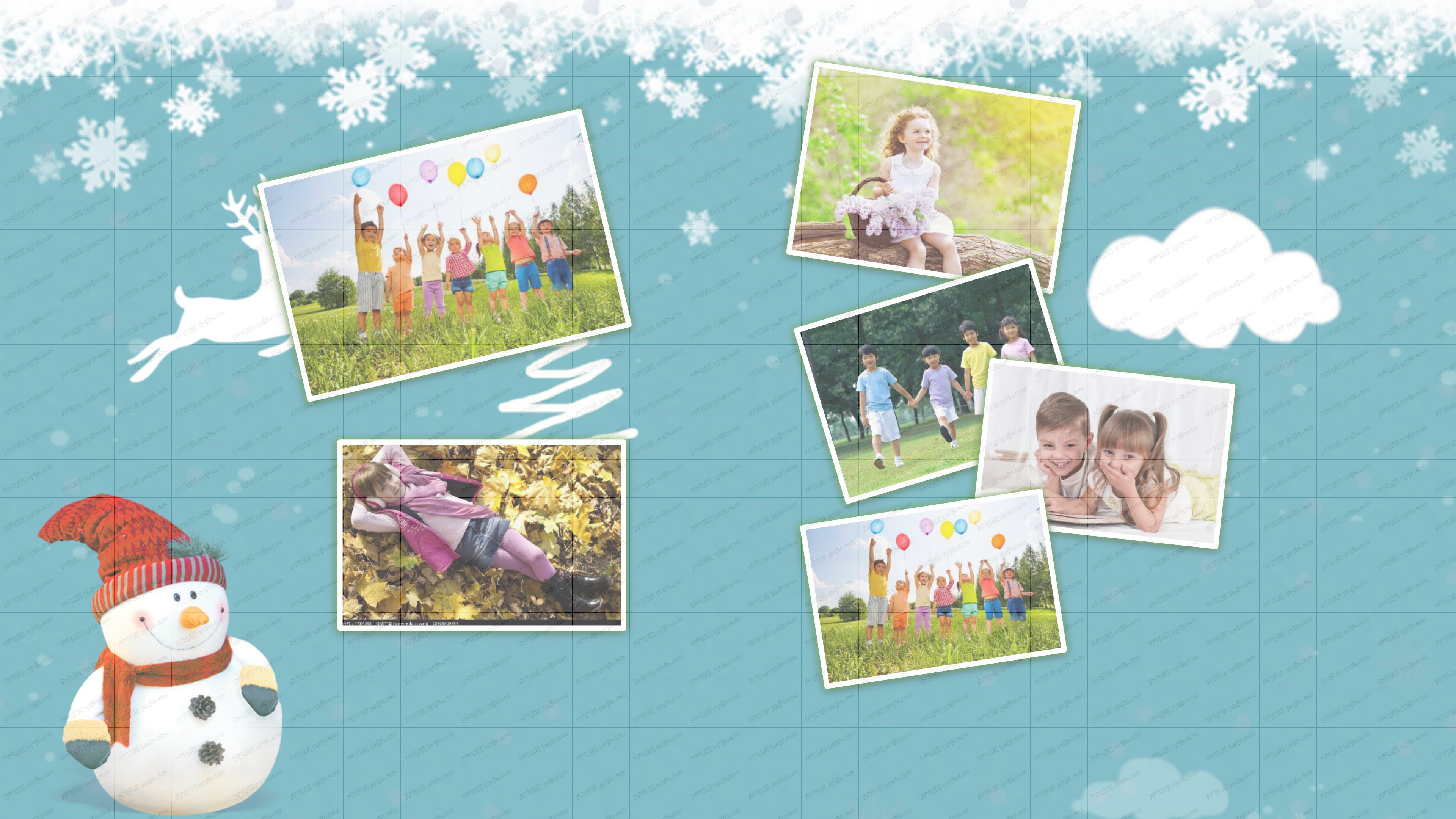 我的快乐寒假生活ppt模板