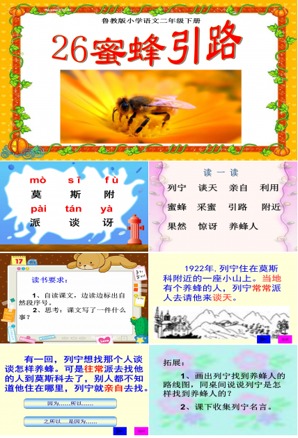 蜜蜂引路的ppt 