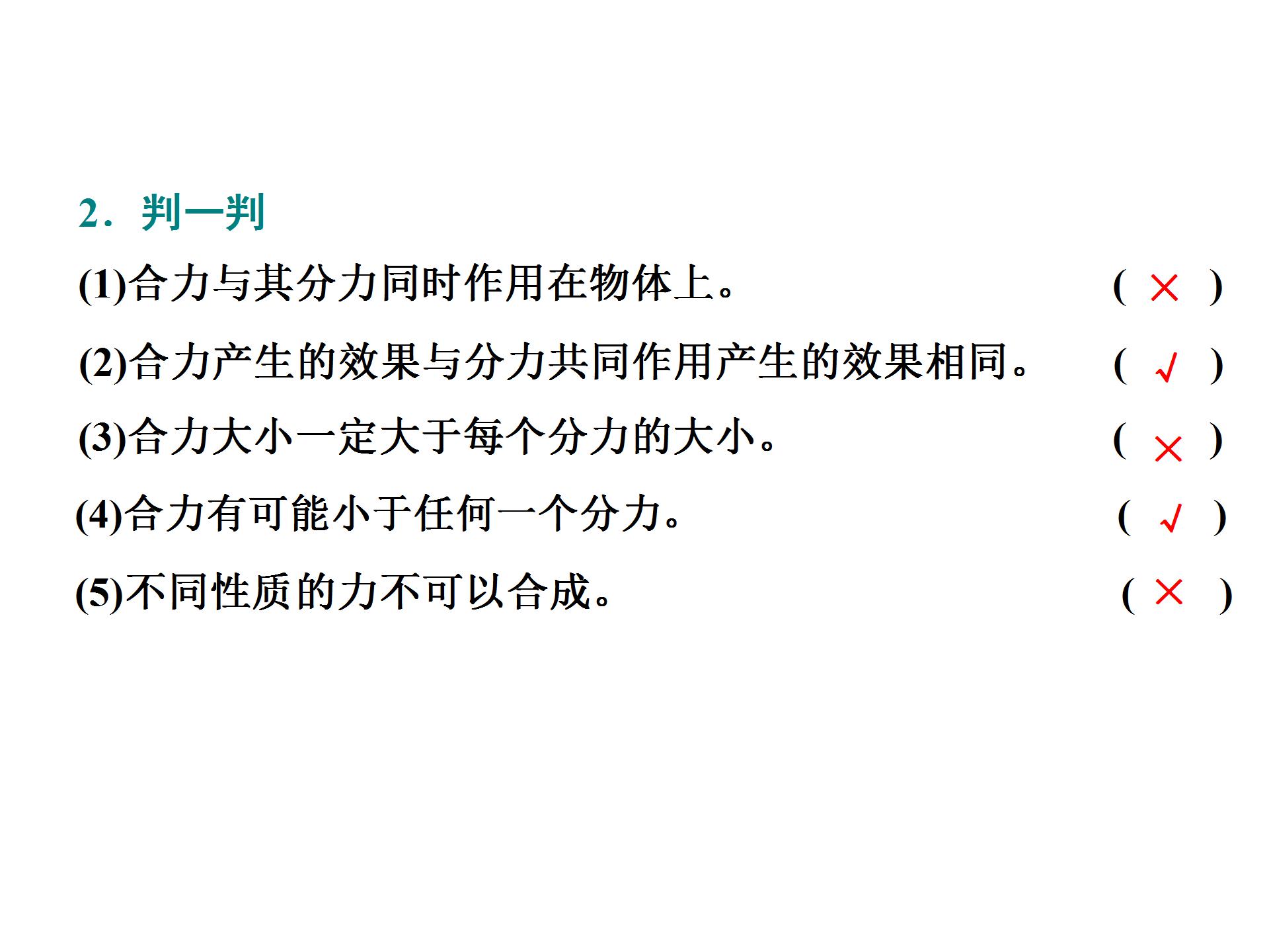 力的分解与合成ppt模板