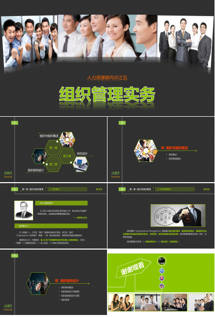 组织结构管理ppt模板