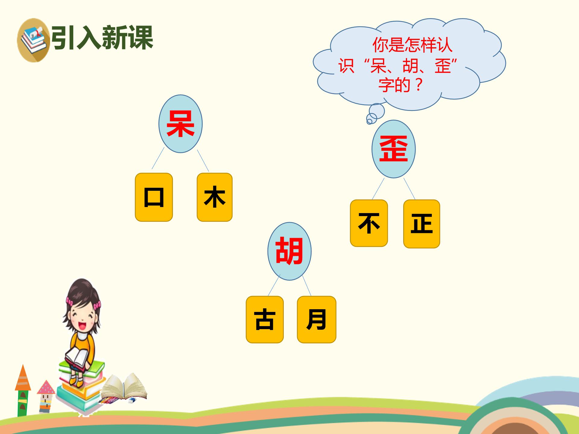 人教版日月明ppt模板