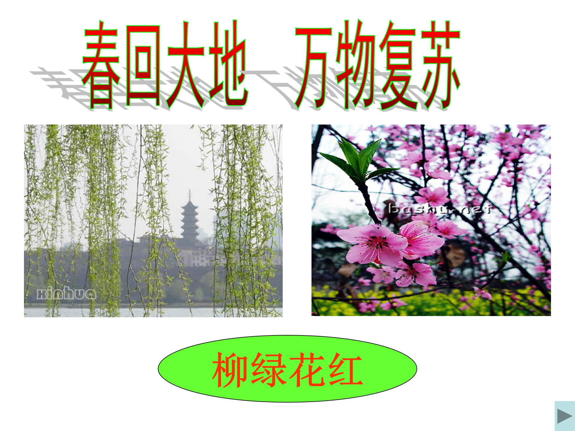 春雨的色彩ppt模板