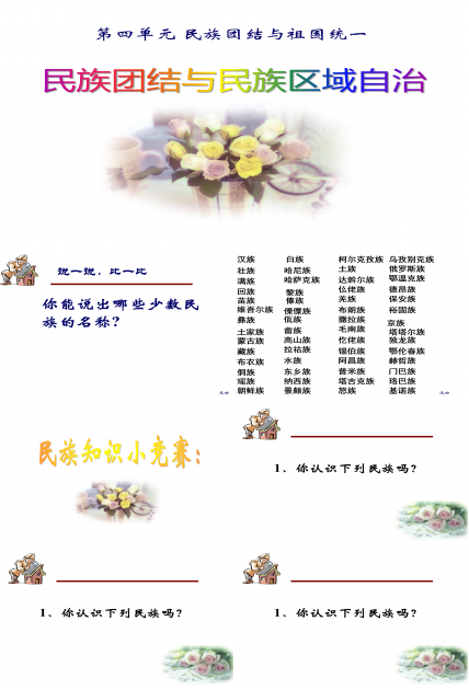 民族区域自治制度ppt模板