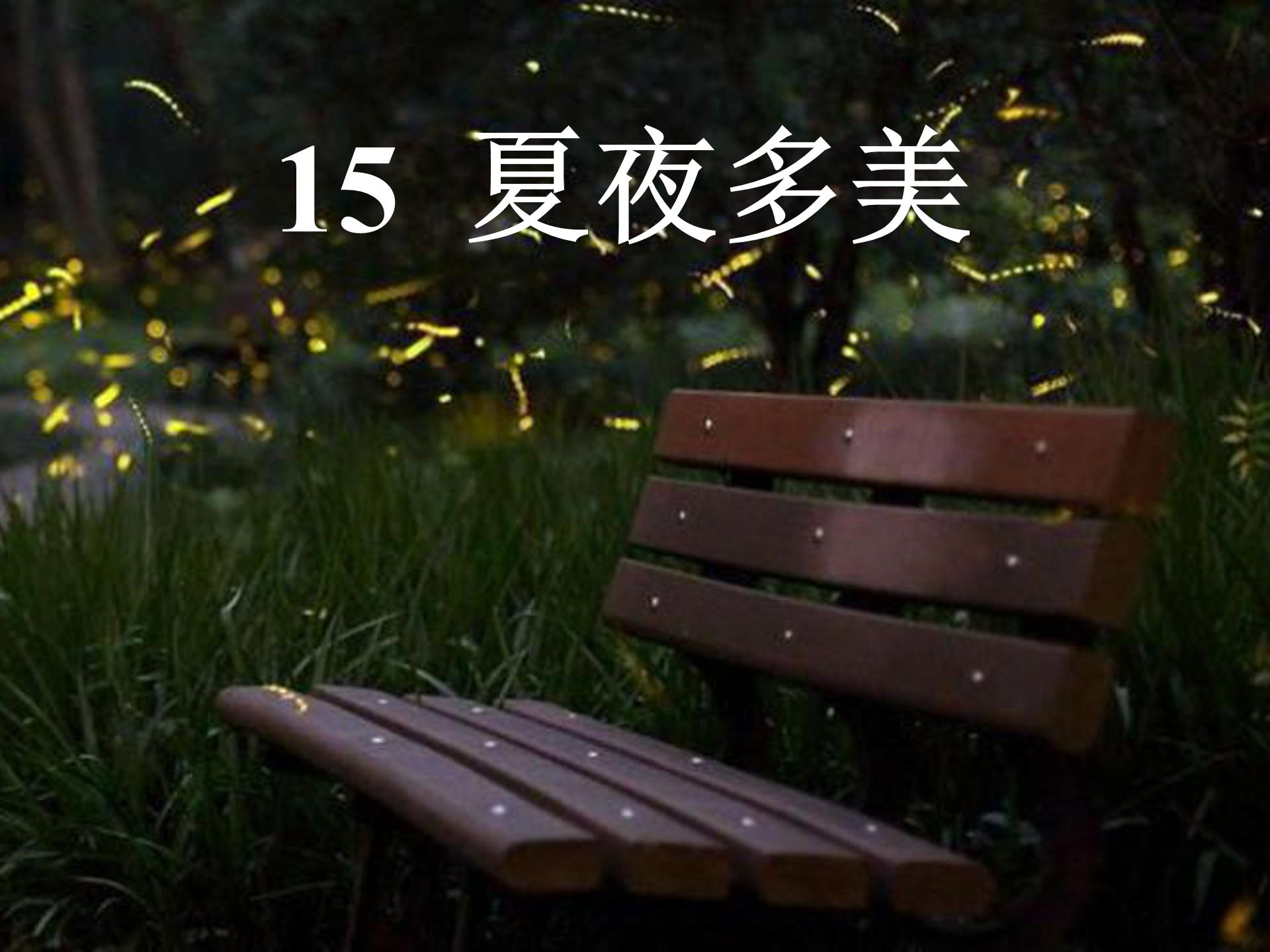 夏夜多美ppt课件模板