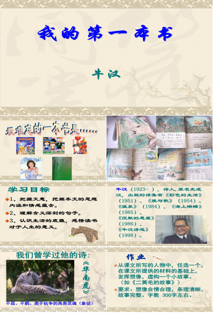 我的第一本书ppt模板