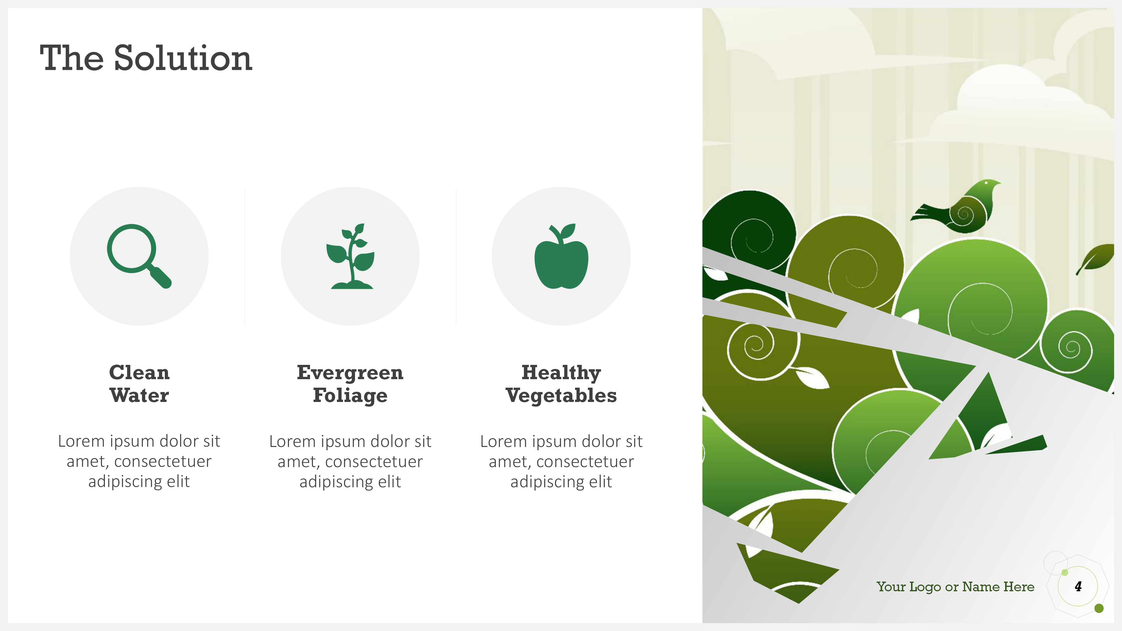 植物小清新工作总结汇报PPT模板