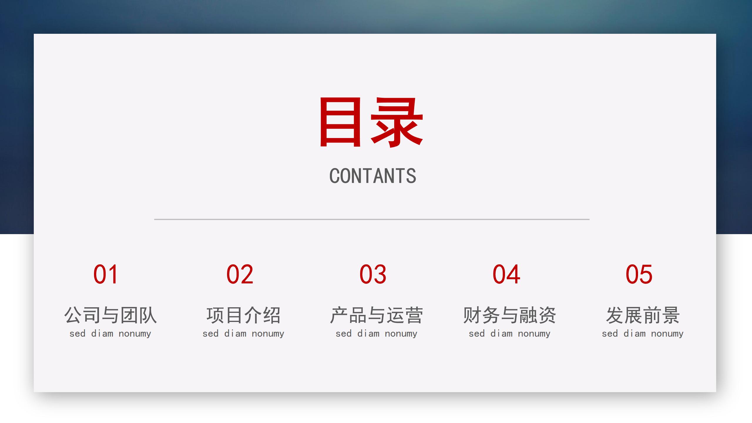 创业融资计划书ppt模板 