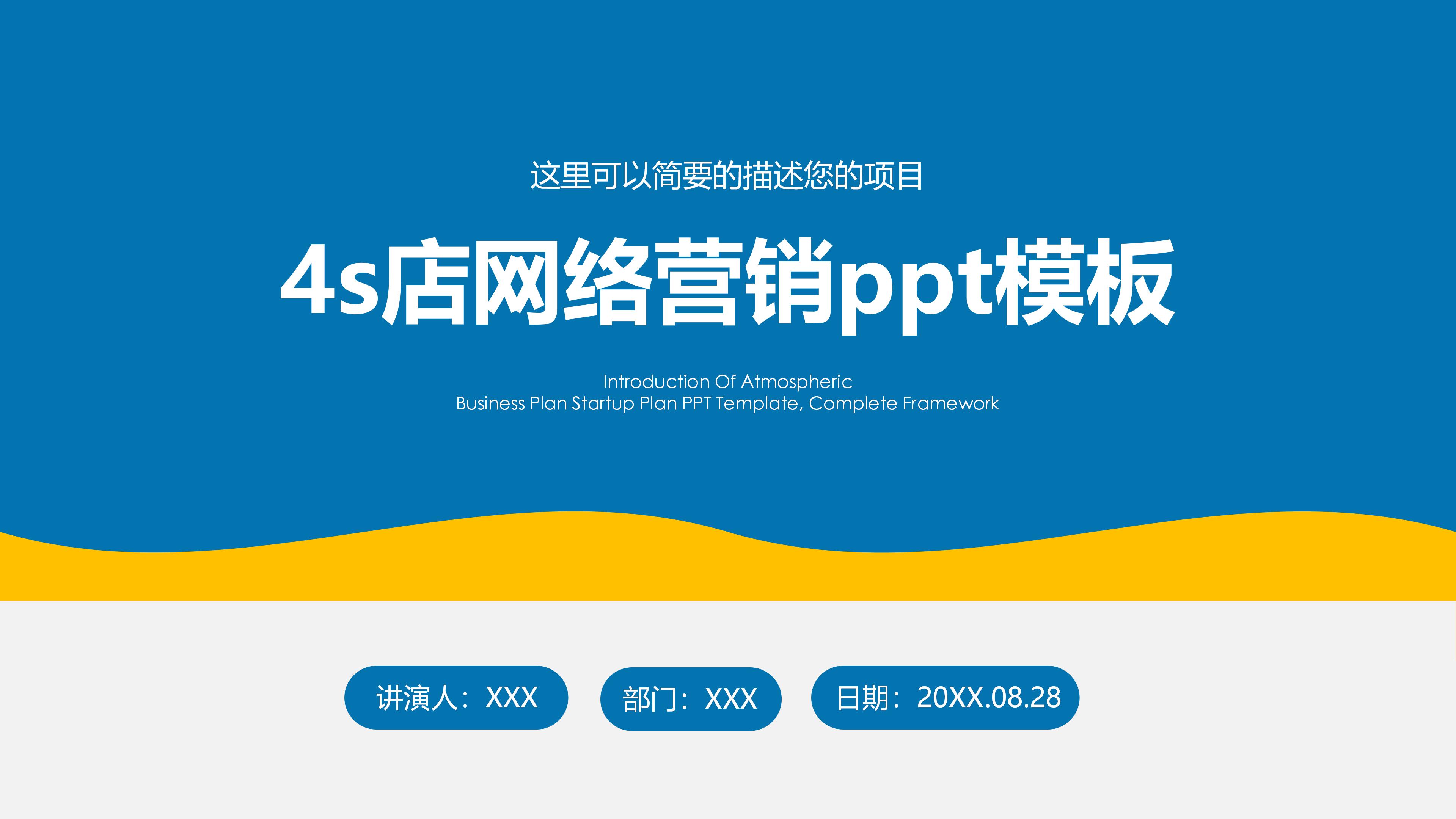 4s店网络营销ppt模板