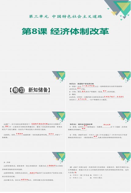 经济体制改革ppt模板