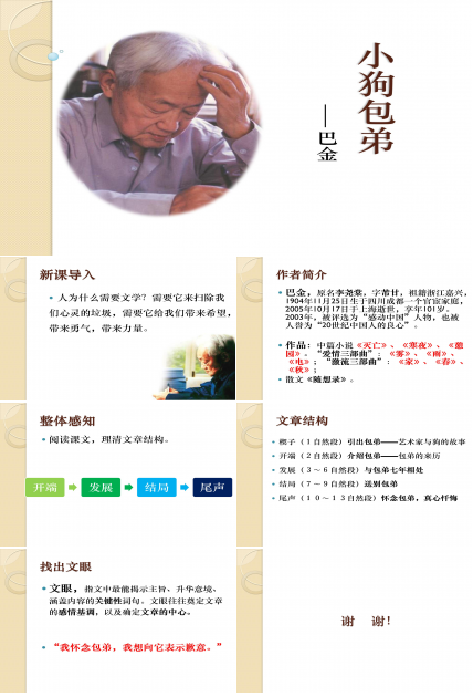 小狗包弟ppt背景图课件