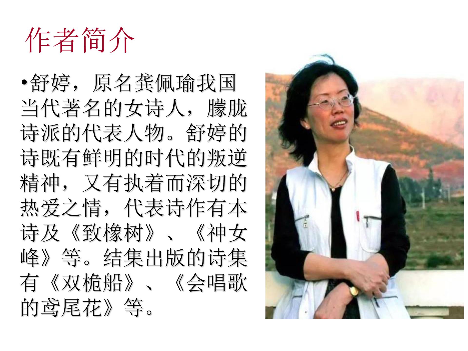 顾城介绍ppt模板