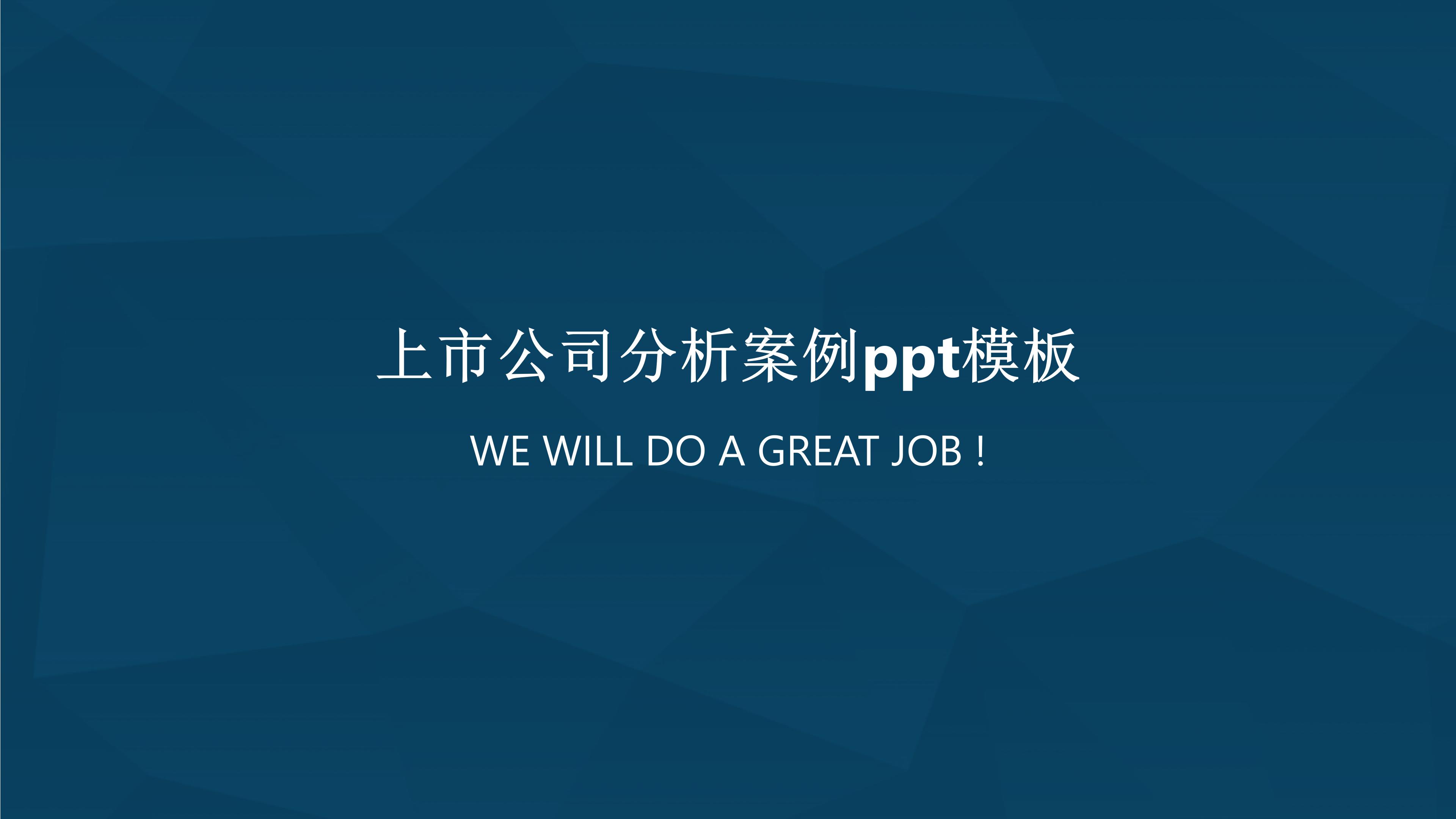上市公司分析案例ppt模板