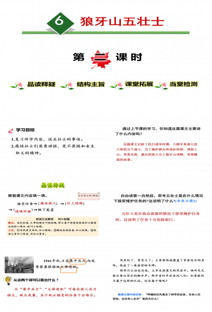 狼牙山五壮士ppt模板2