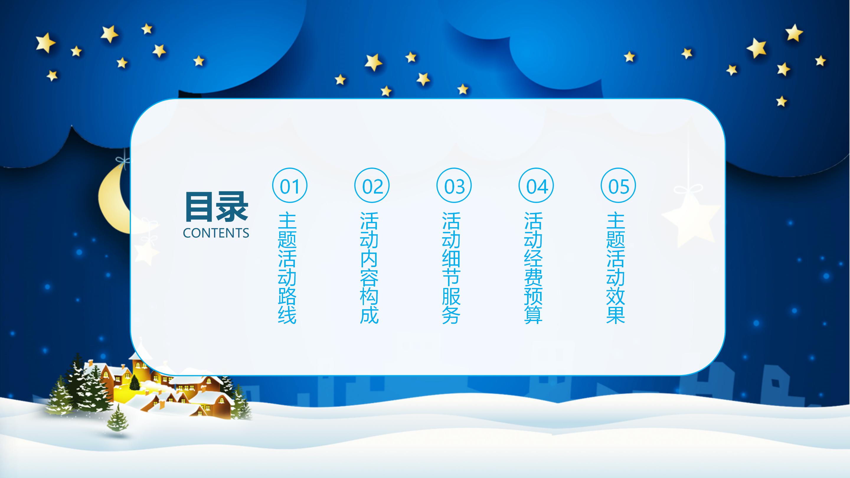 保险公司圣诞节早会ppt模板