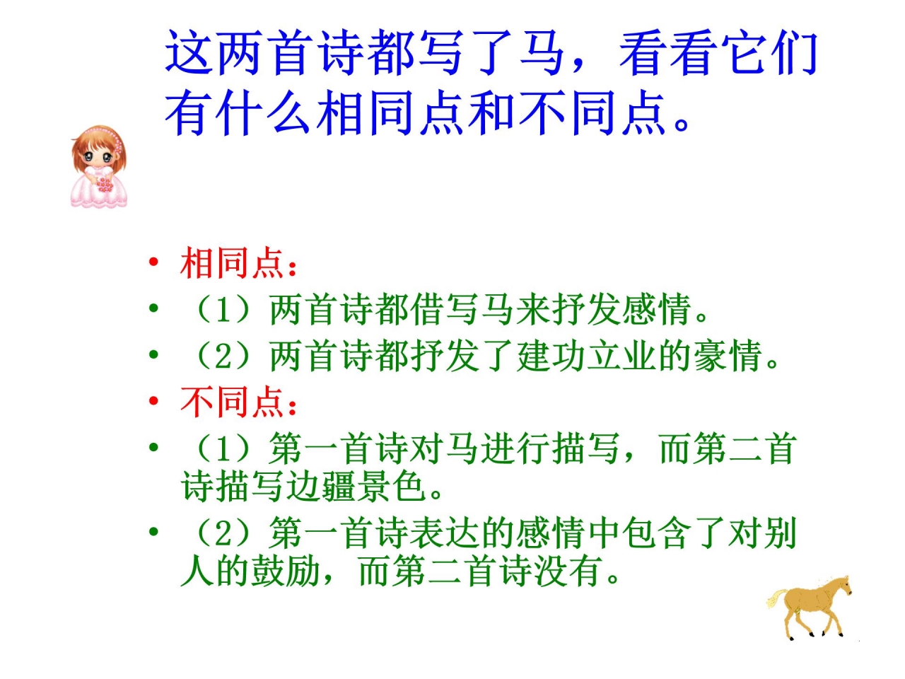 马诗课件ppt模板