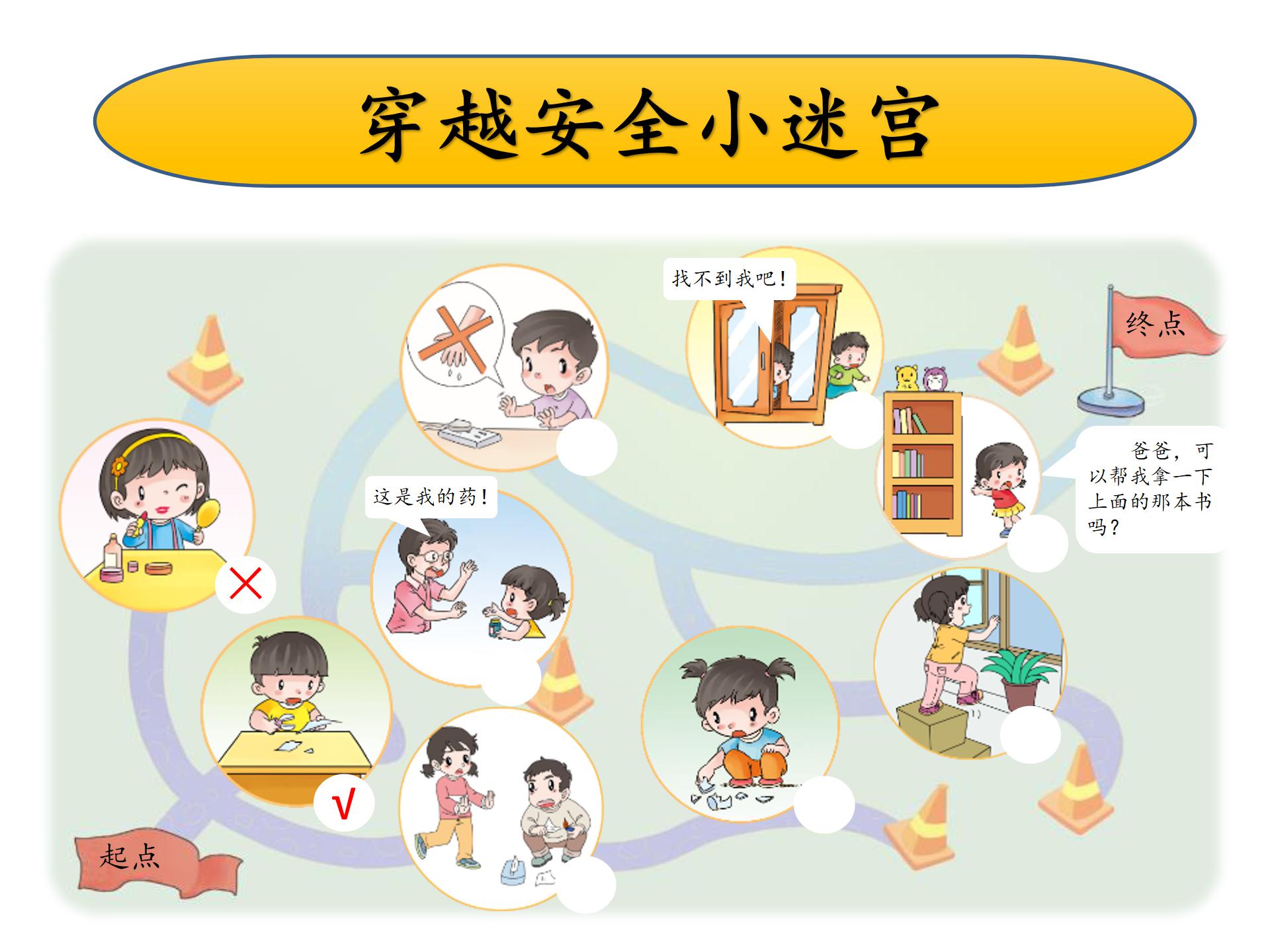 别伤着自己安全教育ppt模板