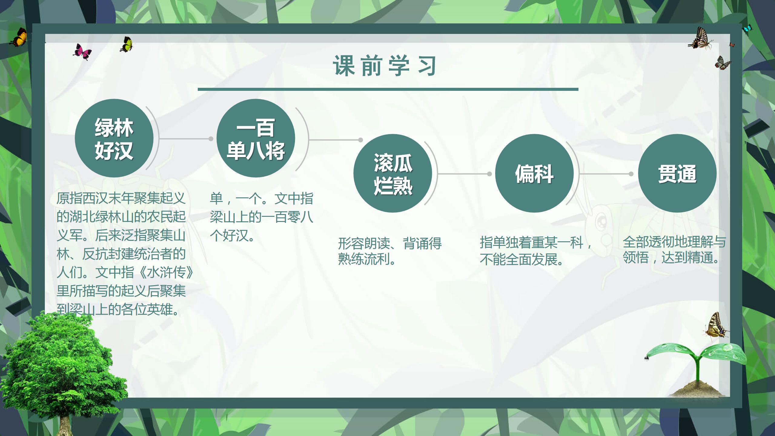 小鸟和大树ppt模板