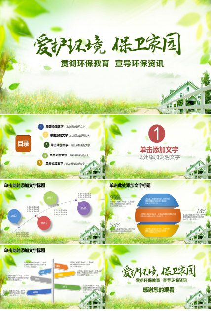 关于环保宣传ppt模板