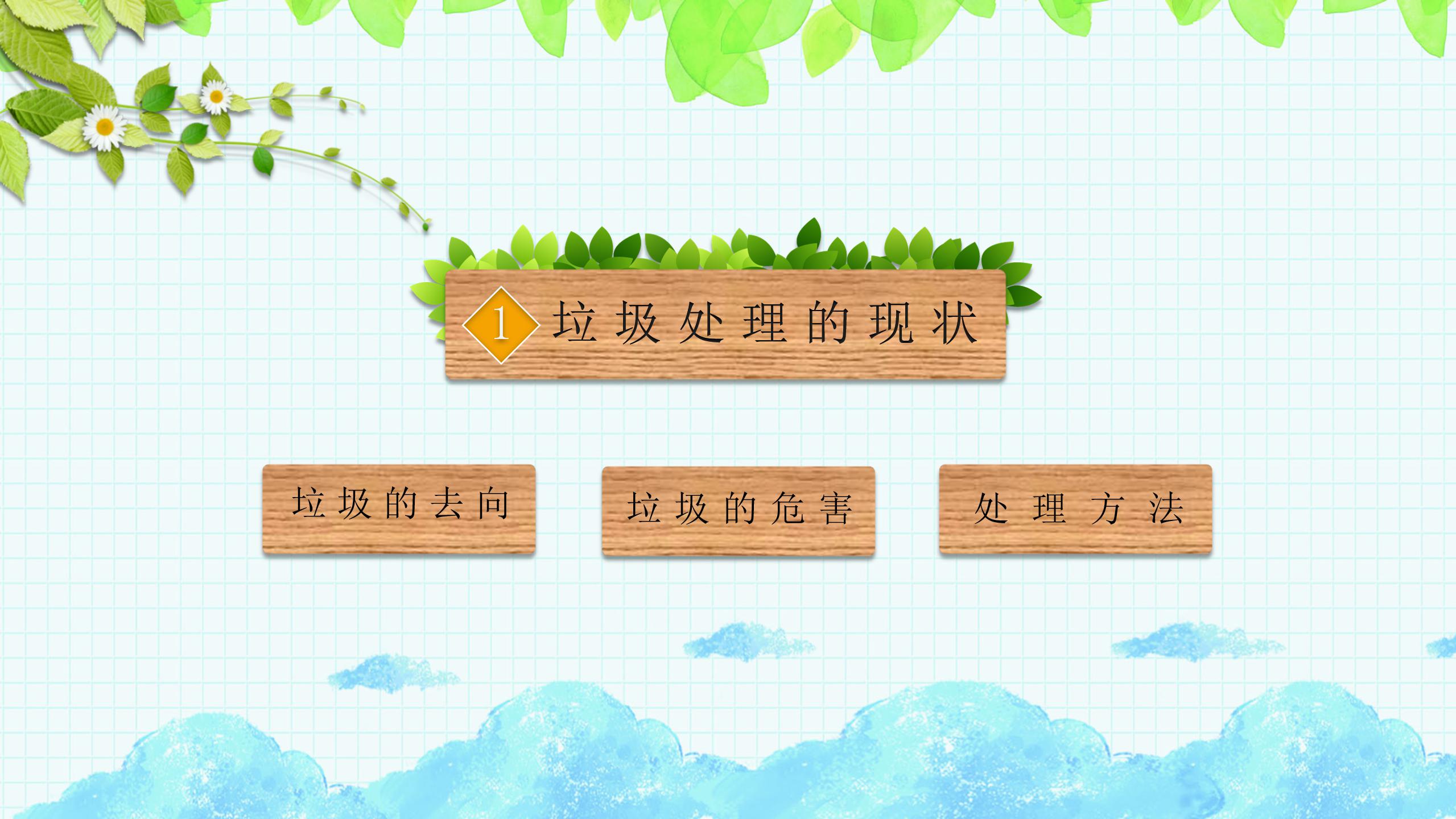 垃圾分类环保ppt模板