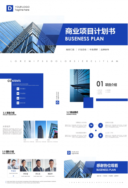 商业项目计划书ppt模板