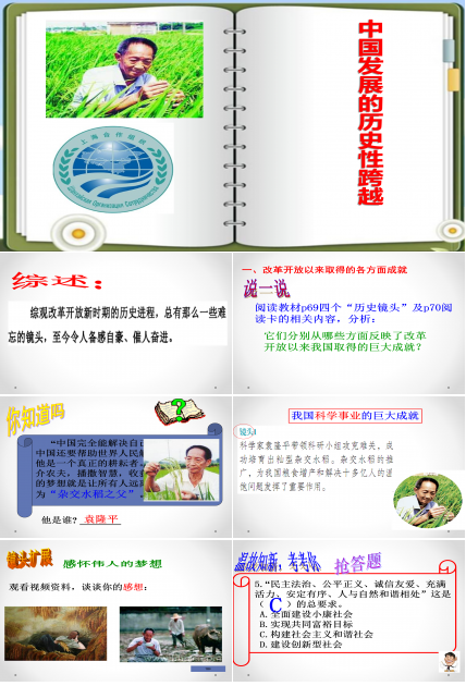 历史研究性学习ppt模板 