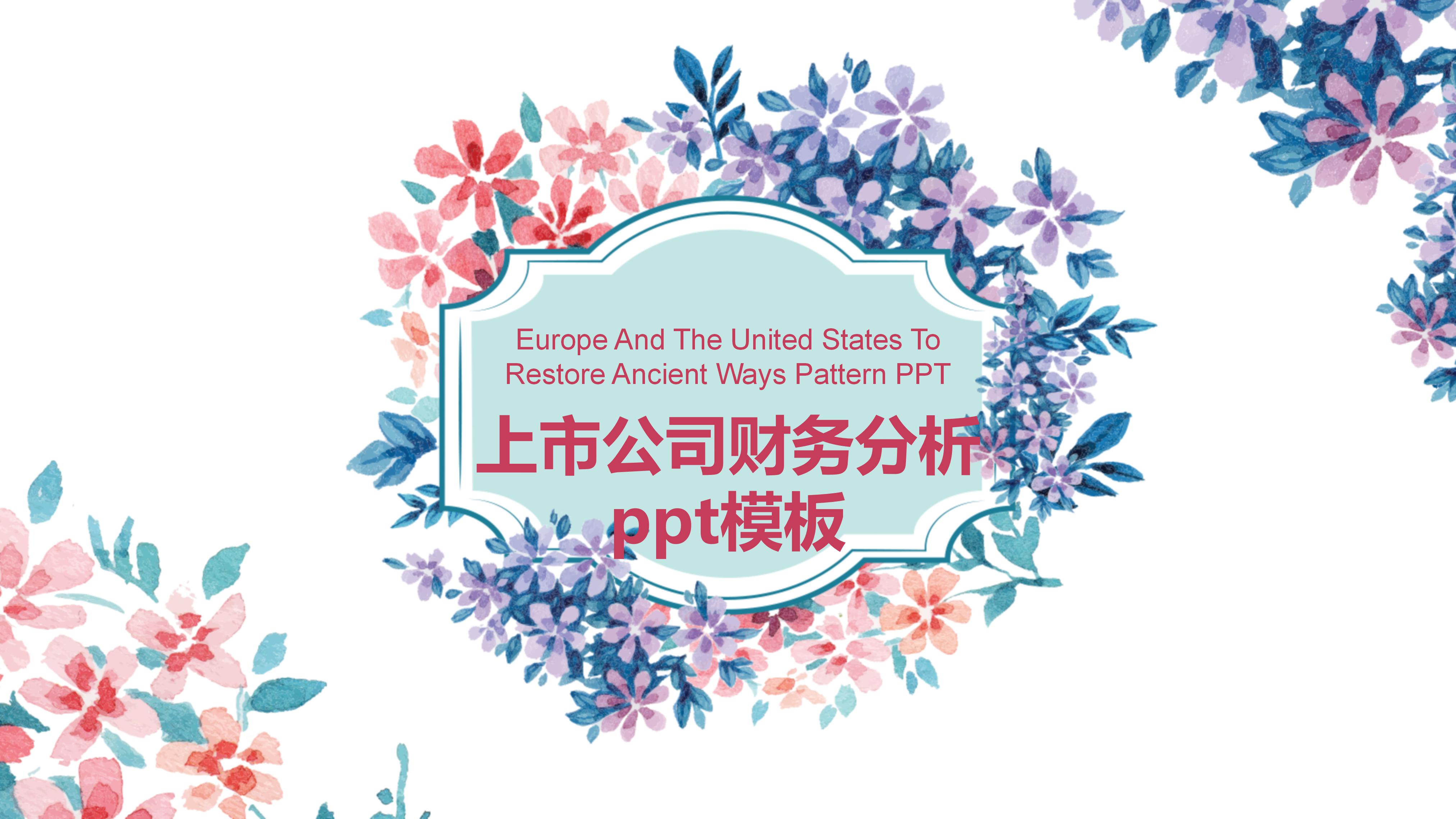 上市公司财务分析ppt模板