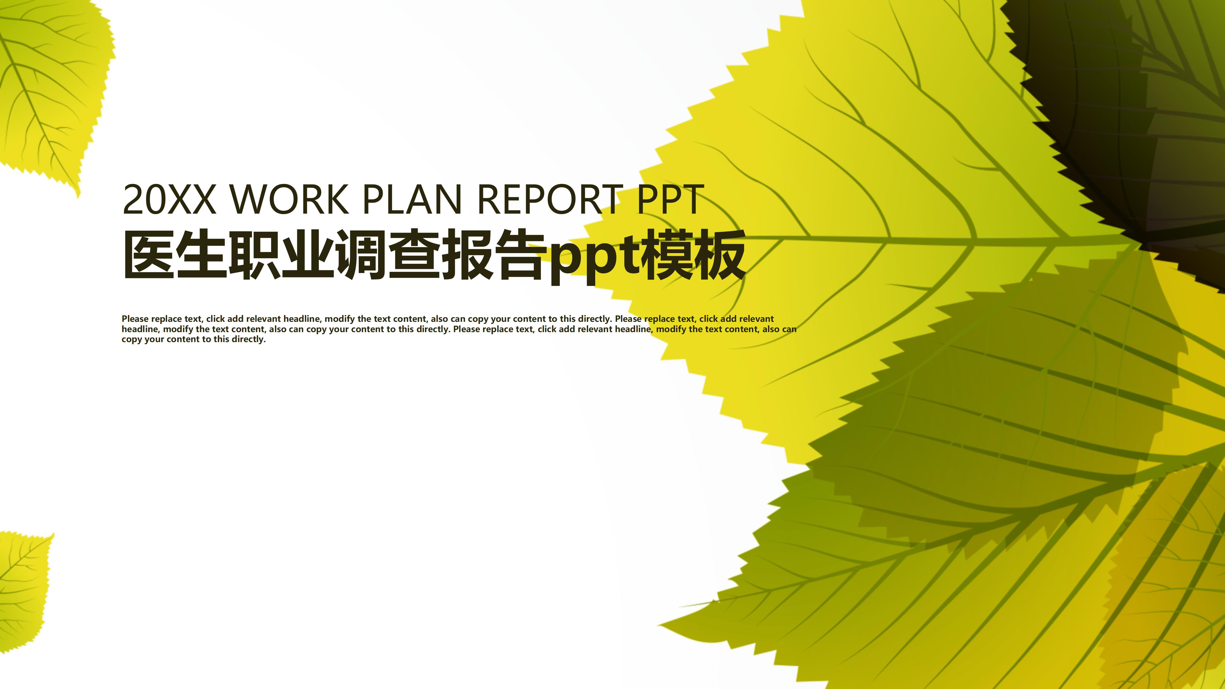 医生职业调查报告ppt模板