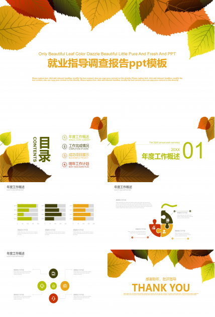 就业指导调查报告ppt模板