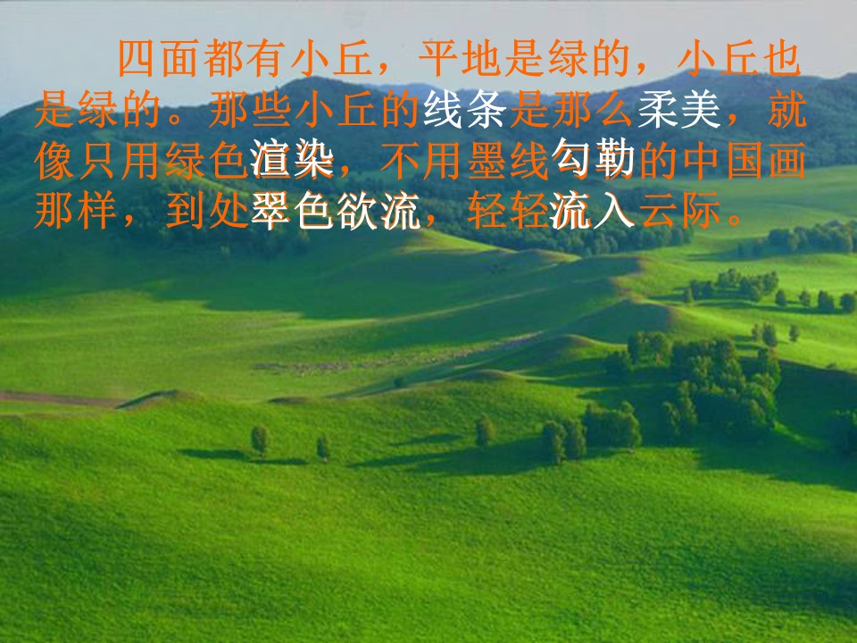 草原课件ppt模板