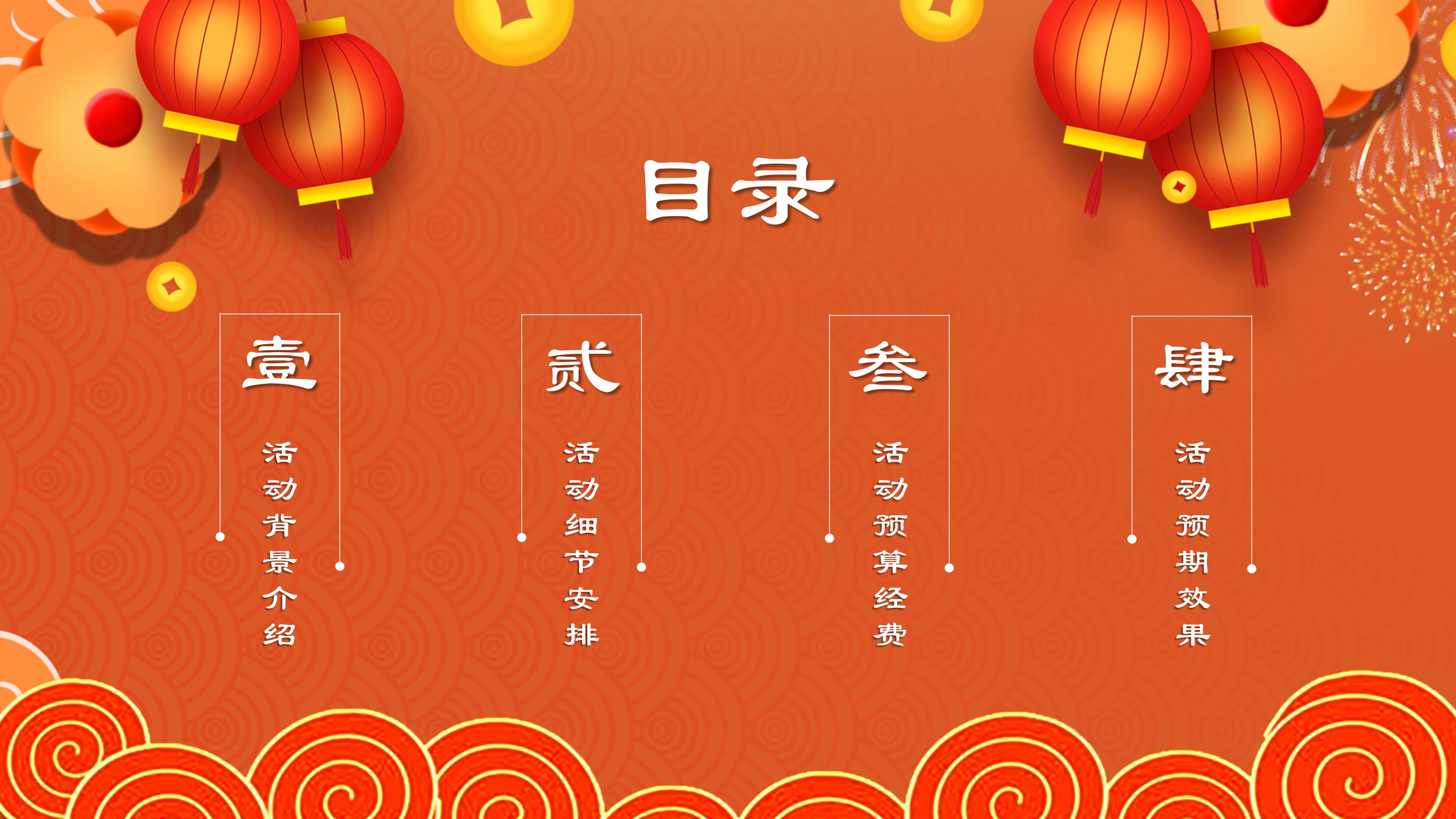 鼠年元旦PPT模板