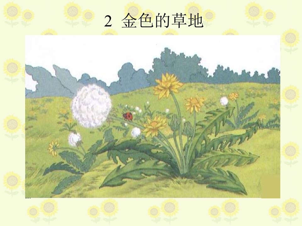 金色的草地语文课件ppt模板