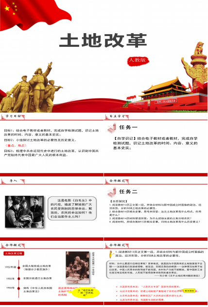 土地改革PPT模板
