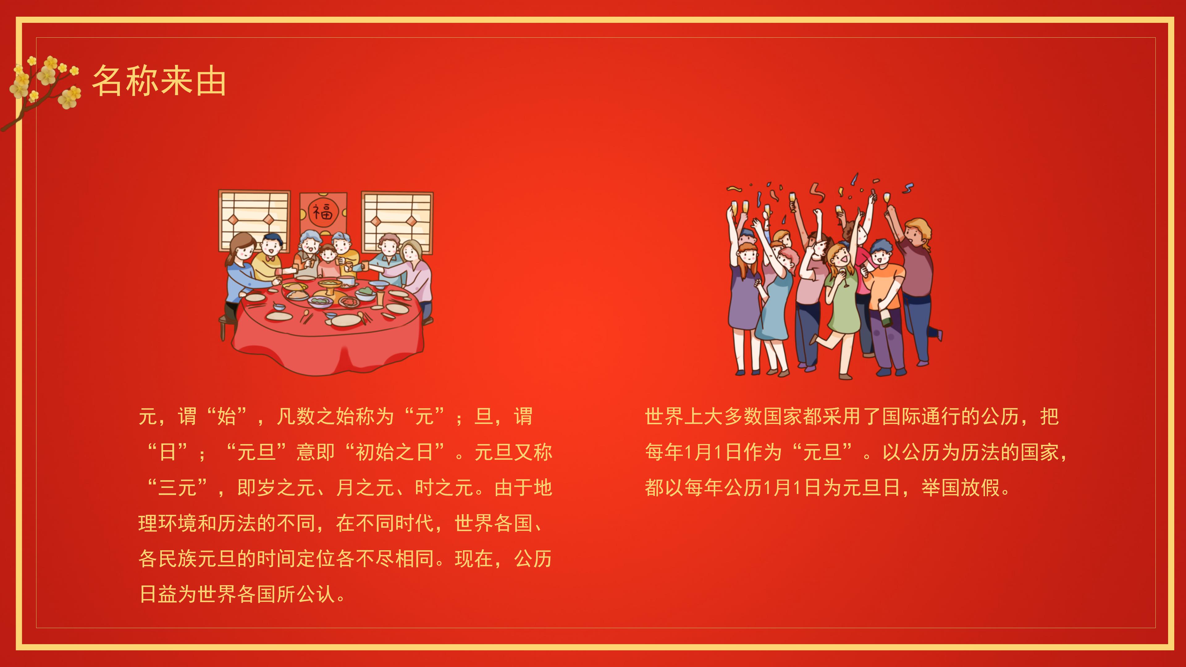 元旦快乐ppt模板